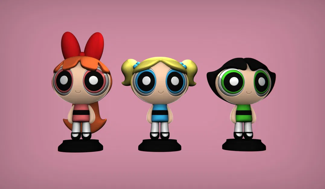 Mô hình Powerpuff Girls - In Đơn và Đa Vật liệu - Image 1
