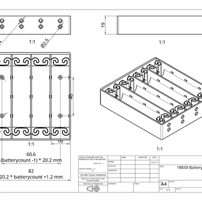 Đế Pin 18650 Cho 1/2/3/4/5/6/8/10/12 Viên