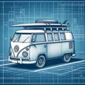 Mô Hình Xe Van VW Bản Vẽ Hueforge - Thumbnail 1