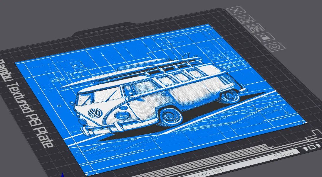 Mô Hình Xe Van VW Bản Vẽ Hueforge - Image 2