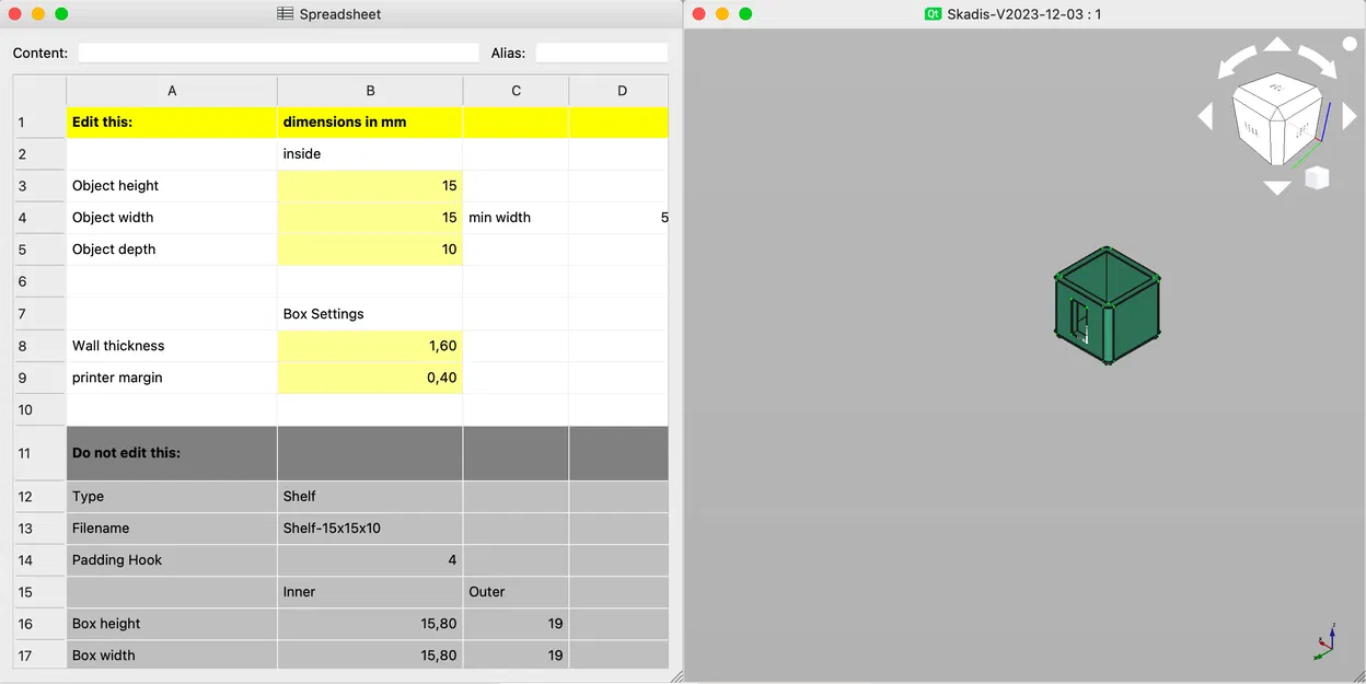 Hộp/Kệ IKEA Skadis Tùy Chỉnh - File FreeCAD FCStd - Image 3