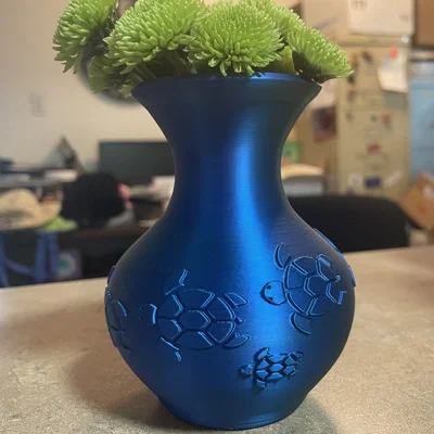 Chậu Hoa Rùa Biển 3D - Trang Trí Đại Dương Độc Đáo