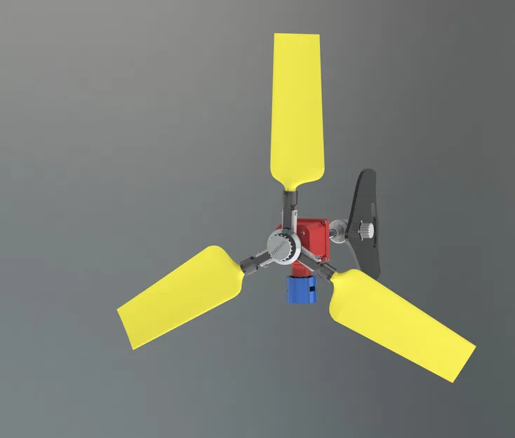 TURBINE GIÓ IN 3D (PHIÊN BẢN TRỤC NGANG) - Image 2