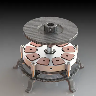 MÔ TƠ PHẲNG TRỤC IN 3D (KHÔNG CÓ LÕI)