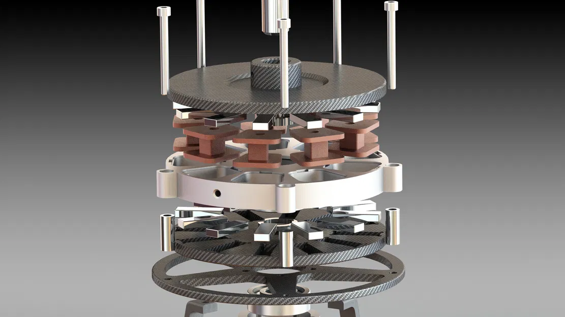 MÔ TƠ PHẲNG TRỤC IN 3D (KHÔNG CÓ LÕI) - Image 5