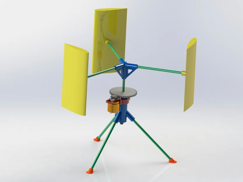 Tuabin gió Darrieus làm từ Bút chì và Bộ phận in 3D - Image 1