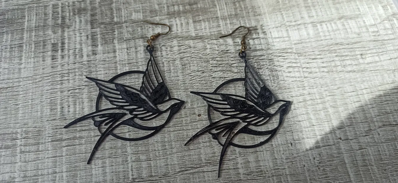 Bông Tai Chim Én Kiểu Old School - Image 2