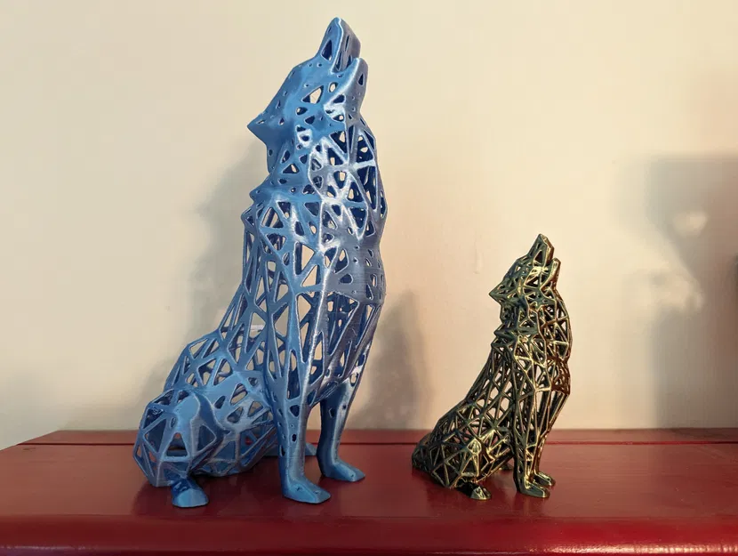 Sói Wireframe Low Poly - Image 1