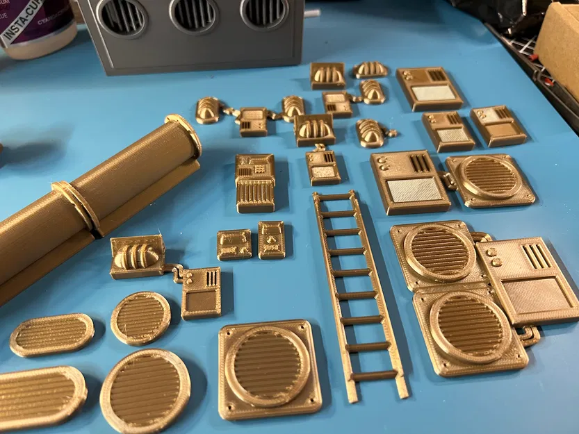 Greebles Phần 2! Đèn, Đơn vị nguồn, Lỗ thông gió, Thang, Đơn vị điều khiển và nhiều hơn nữa! - Image 1