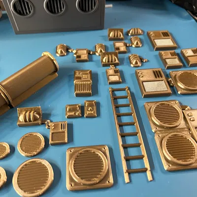 Greebles Phần 2! Đèn, Đơn vị nguồn, Lỗ thông gió, Thang, Đơn vị điều khiển và nhiều hơn nữa!