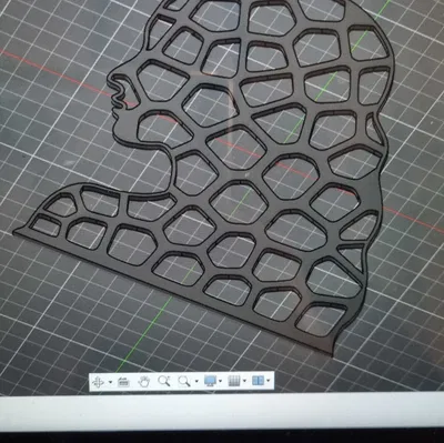 Hình bóng người phụ nữ voronoi