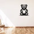 Tranh gấu Teddy ôm trái tim treo tường 2D - Thumbnail 1