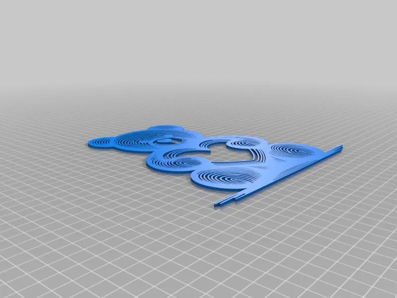 Tranh gấu Teddy ôm trái tim treo tường 2D - Image 2