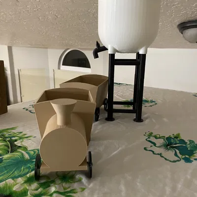 Tàu Hỏa Trồng Cây Kèm Tháp Nước