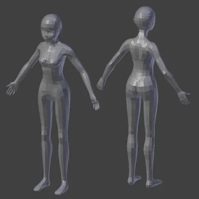 Mẫu Nhân Vật Nữ Anime Cơ Bản