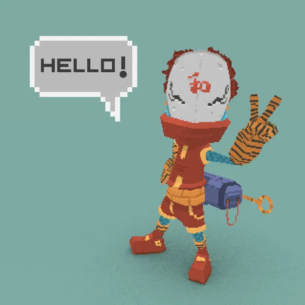 Hòa Bình (kết cấu pixelart) - Image 2