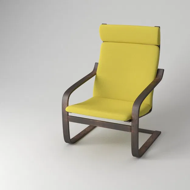 Mô Hình Ghế IKEA Poang - Image 1