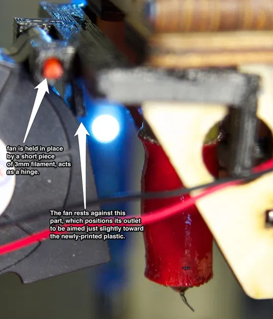 Giá đỡ quạt thổi tuabin không chổi than kiểu kẹp cho Printrbot - Image 2