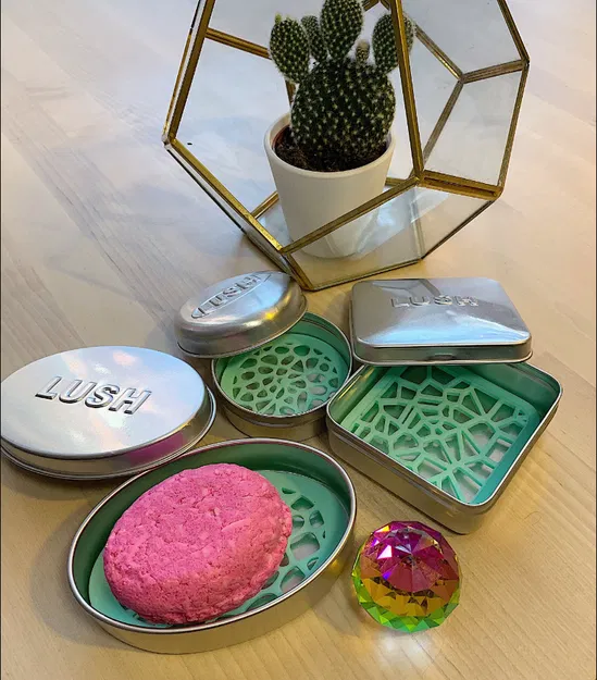 Khay thoát nước xanh tươi cho hộp xà phòng và dầu gội. - Image 2