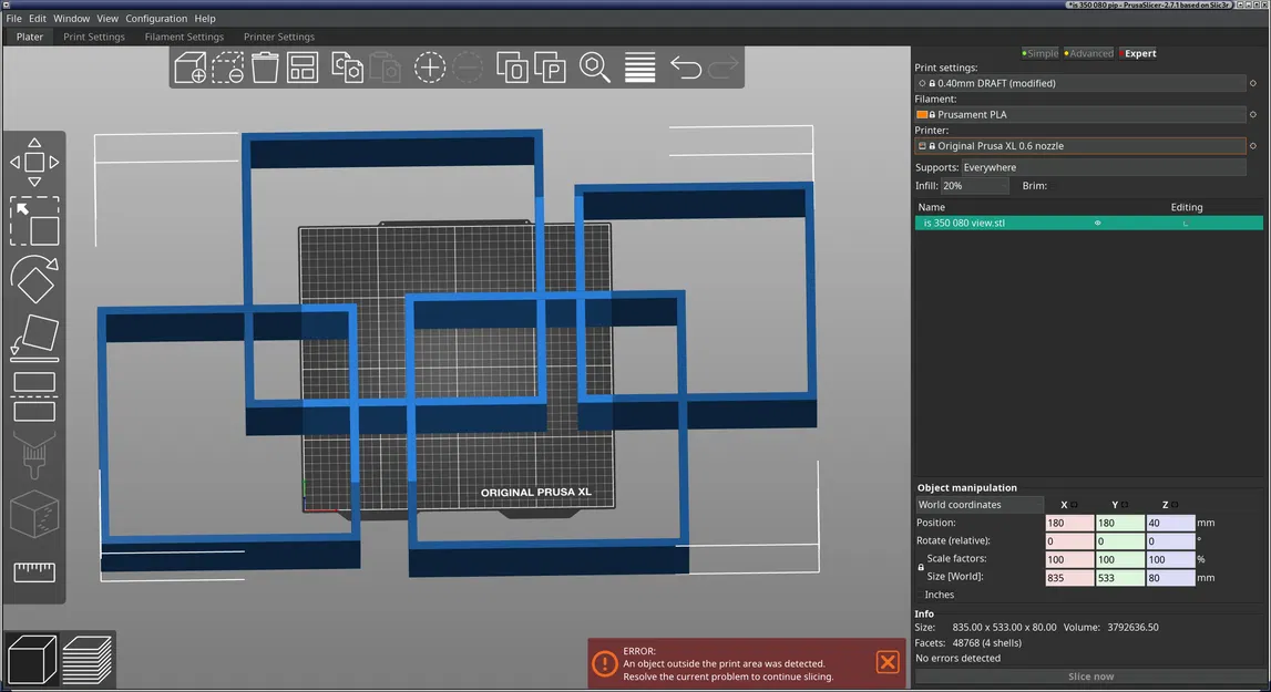 Kệ treo tường XL, hình vuông giao nhau - Image 1