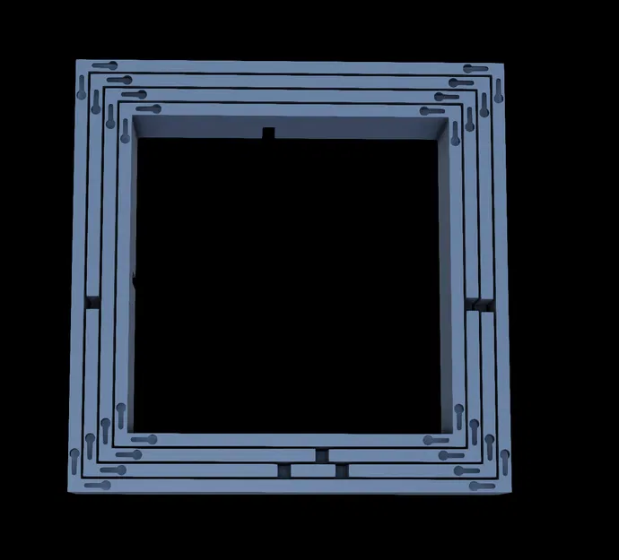 Kệ treo tường XL, hình vuông giao nhau - Image 3