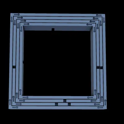 Kệ treo tường XL, hình vuông giao nhau