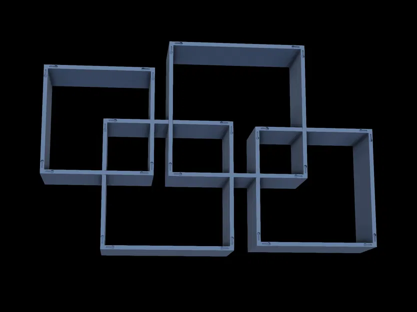 Kệ treo tường XL, hình vuông giao nhau - Image 9