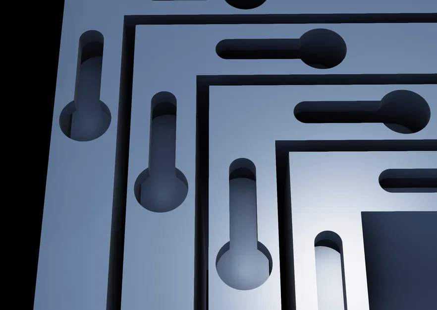 Kệ treo tường XL, hình vuông giao nhau - Image 10