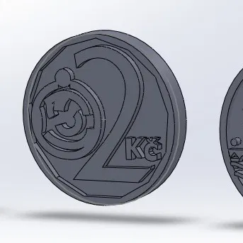 Mô hình tiền xu Séc: Một, Hai và Năm Krona