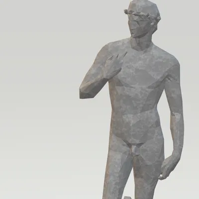 Tượng David Michelangelo phiên bản Low Poly