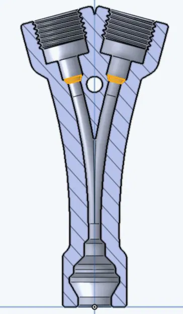 Ống Chia Y Bambu X1C Thiết Kế Tối Ưu Với Đầu Vào PC4-M10 Cải Tiến Nhẹ - Image 1
