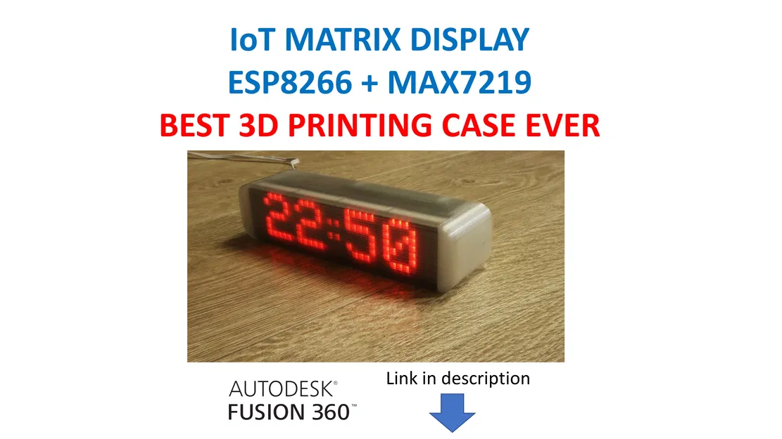 Vỏ ESP8266 MAX7219 DISPLAY: Đồng hồ và Informer ĐƠN GIẢN NHẤT - Image 1