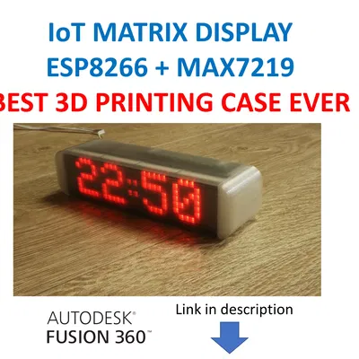 Vỏ ESP8266 MAX7219 DISPLAY: Đồng hồ và Informer ĐƠN GIẢN NHẤT
