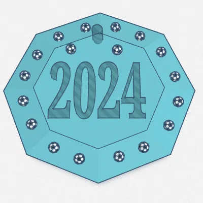 Biển Báo Năm 2024 Treo Tường Phiên Bản Bóng Đá