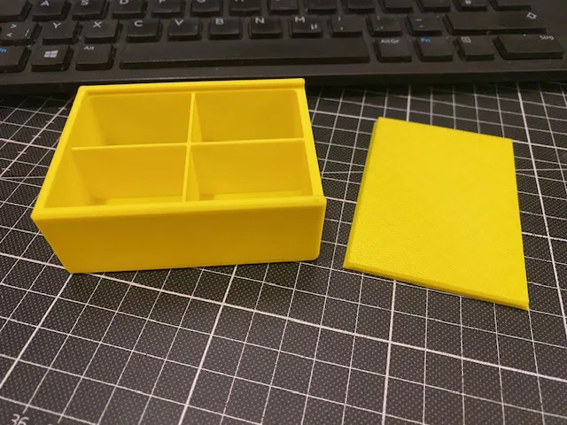 Hộp có nắp ghép đuôi én và 4 ngăn (có thể thay đổi tỉ lệ) - Image 3