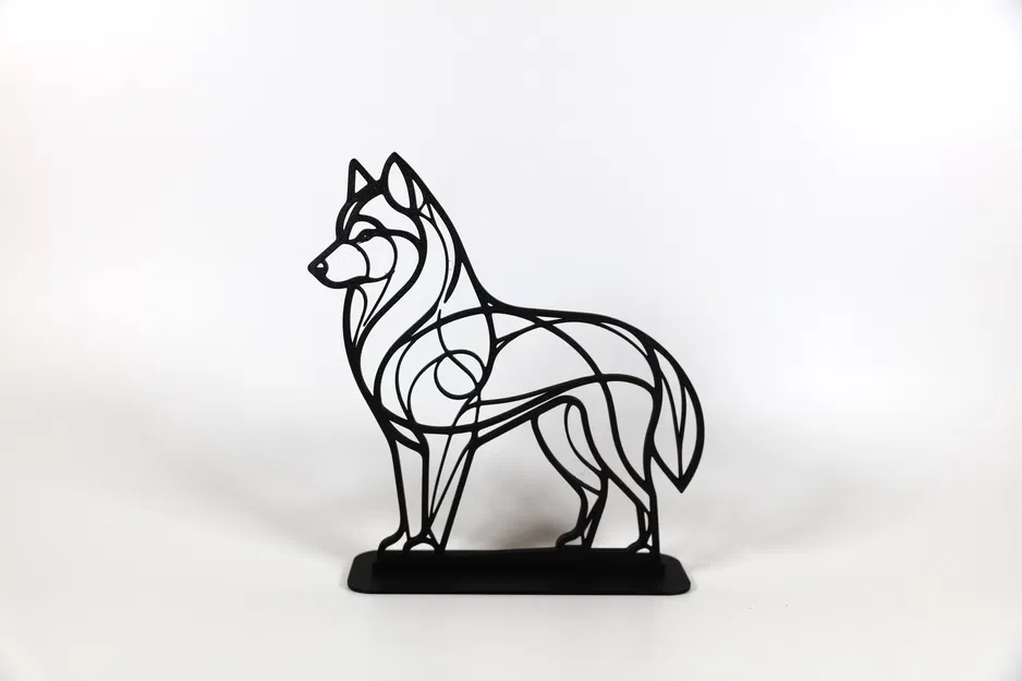 Husky Vẽ Trừu Tượng Bằng Đường Nét - Image 1