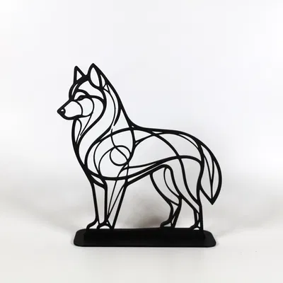 Husky Vẽ Trừu Tượng Bằng Đường Nét