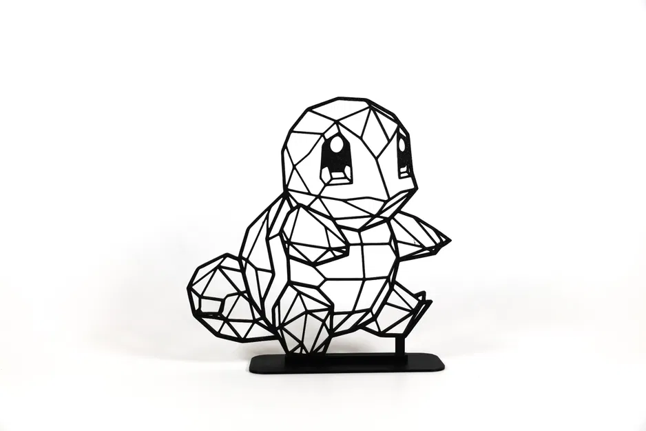 Squirtle Hình Học Phong Cách Low Poly - Image 1