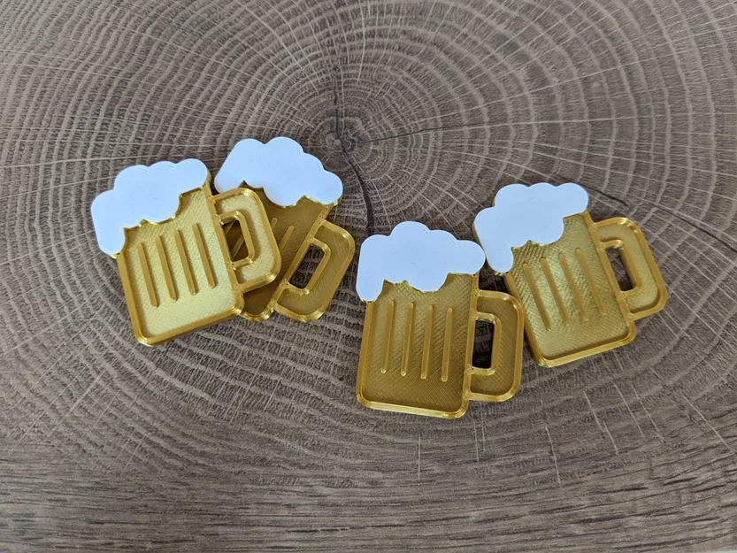 Móc Khóa Nút Áo Mini "Beer&Code" - Image 1