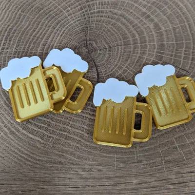 Móc Khóa Nút Áo Mini "Beer&Code"