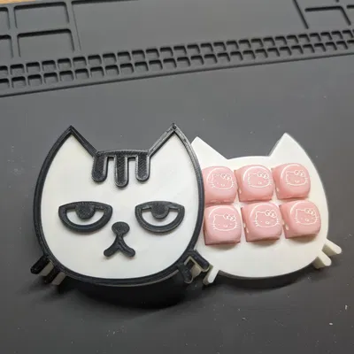 Khay đựng xúc xắc hình mèo (d6)