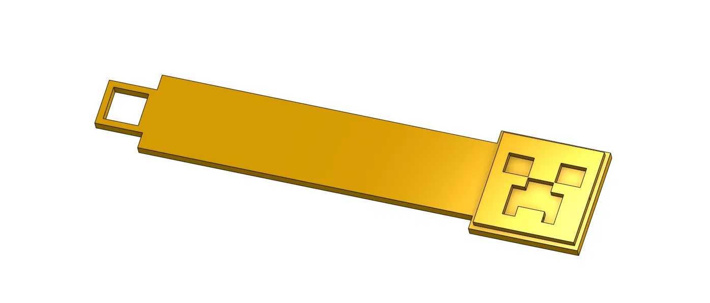 Móc Khóa Minecraft Trống - Image 1