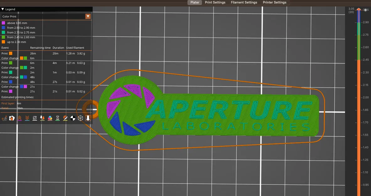 Móc Khóa Aperture Laboratories - 4 Màu - Image 2