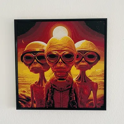 Mô Hình Alien Hoạt Hình 6 Màu Hueforge.