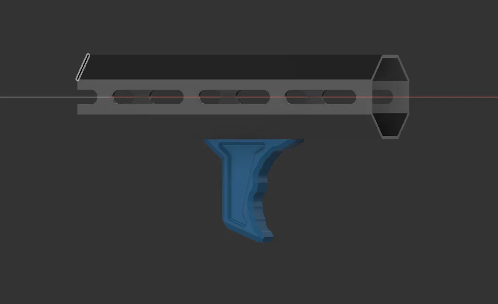 Tay Nắm Foregrip 'Răng' Airsoft Tối Giản Cho Ray M-LOK - Image 4