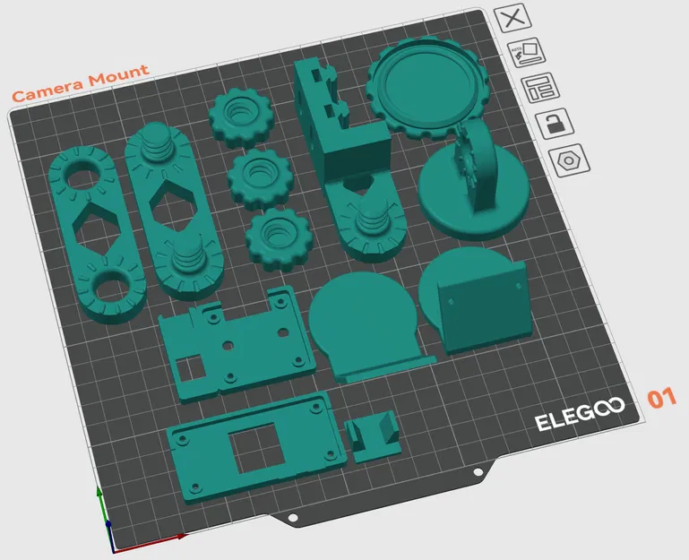 Giá đỡ Raspberry Pi Zero + Camera HD + Đèn cho Ray Bên Hông ELEGOO Neptune 2/3/4 - Image 2
