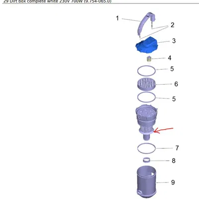 KARCHER VC3 - Gioăng trong hộp bụi