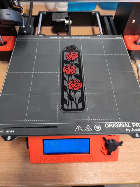 Bookmark Hai Màu Với Hoa Hồng Voronoi - Image 3