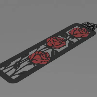 Bookmark Hai Màu Với Hoa Hồng Voronoi