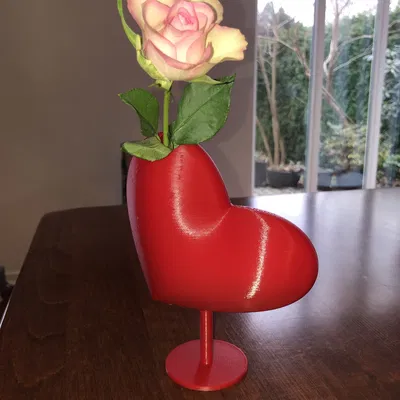 Trái tim bự cắm hoa hoặc bút